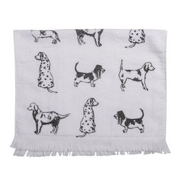 Gasttuch 40x66 cm weiß grauer Baumwollhundtoilettenhandtuch