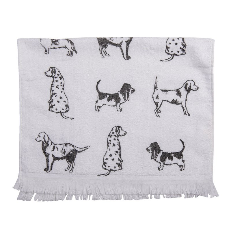 Gasttuch 40x66 cm weiß grauer Baumwollhundtoilettenhandtuch