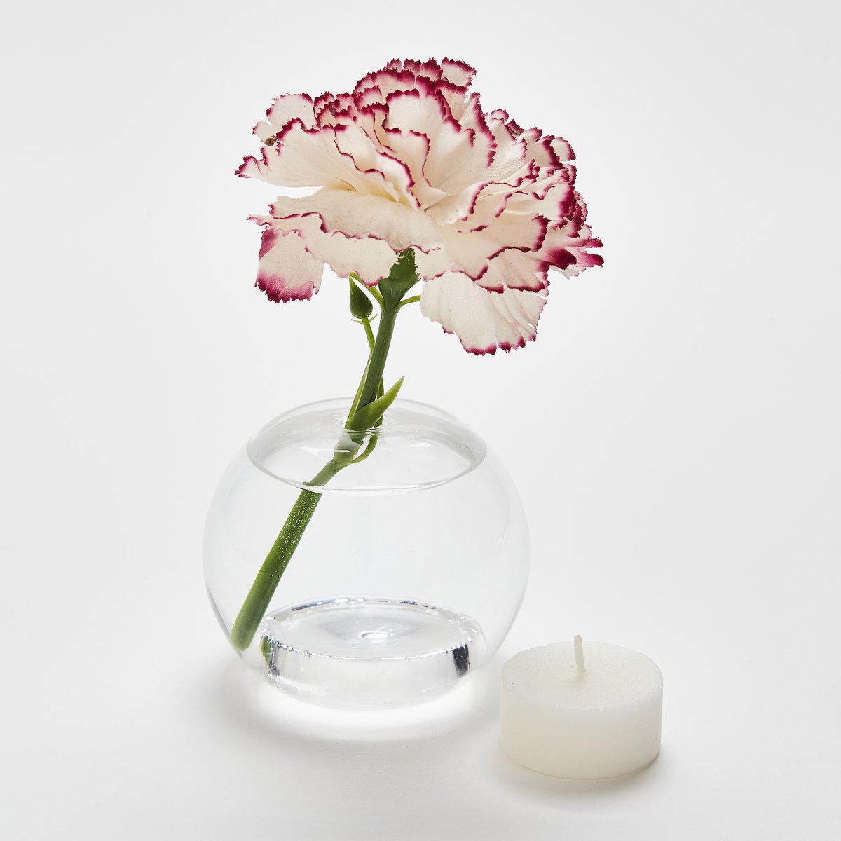 Bougeoir et Soliflore - Verre soufflé 8 cm diam