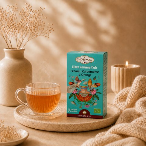 Organic Herbal Tea without Caffeine – Free as Air Well-Being Infusions to relax - Ideal in the evening - Quality natural ingredients