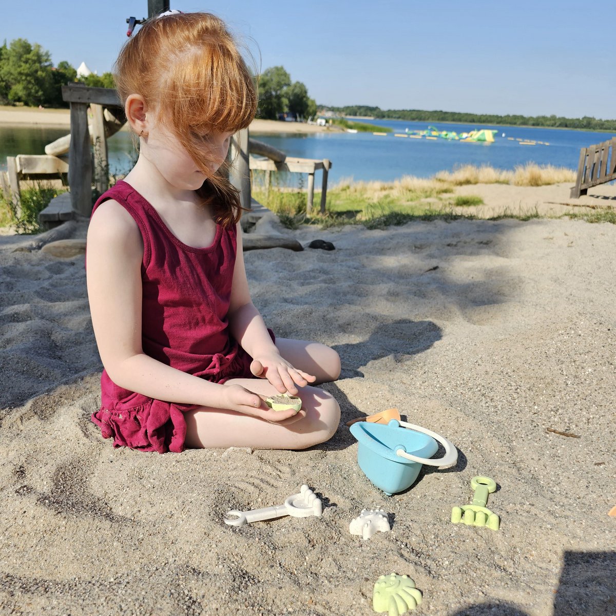 Moja pierwsza zabawka do piasku dla niemowlaka, 7 szt. Mini zestaw do zabawy w piasku z wiadrem, plastikowa mieszanka słomy pszennej