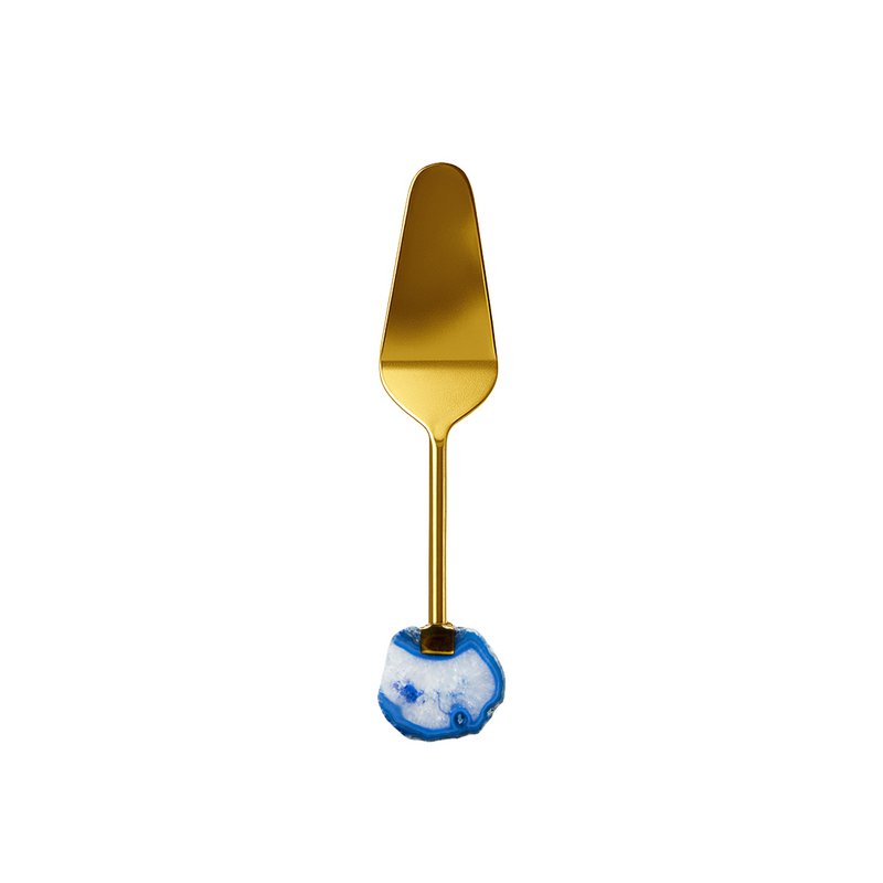 Golden pie shovel Pierre Agate Bleue