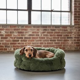 Hundekörbchen Nomi Kunstfell forest green