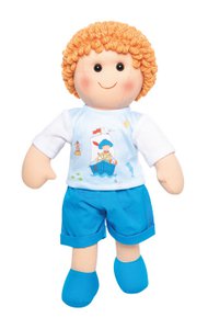 Doll "Fiete" with a maritime outfit, 32 cm