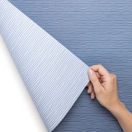 Carta da avvolgimento blu con motivo ad onde - carta da avvolgimento marittima per battesimo, comunione e conferma, acqua di avvolgimento dell'acqua