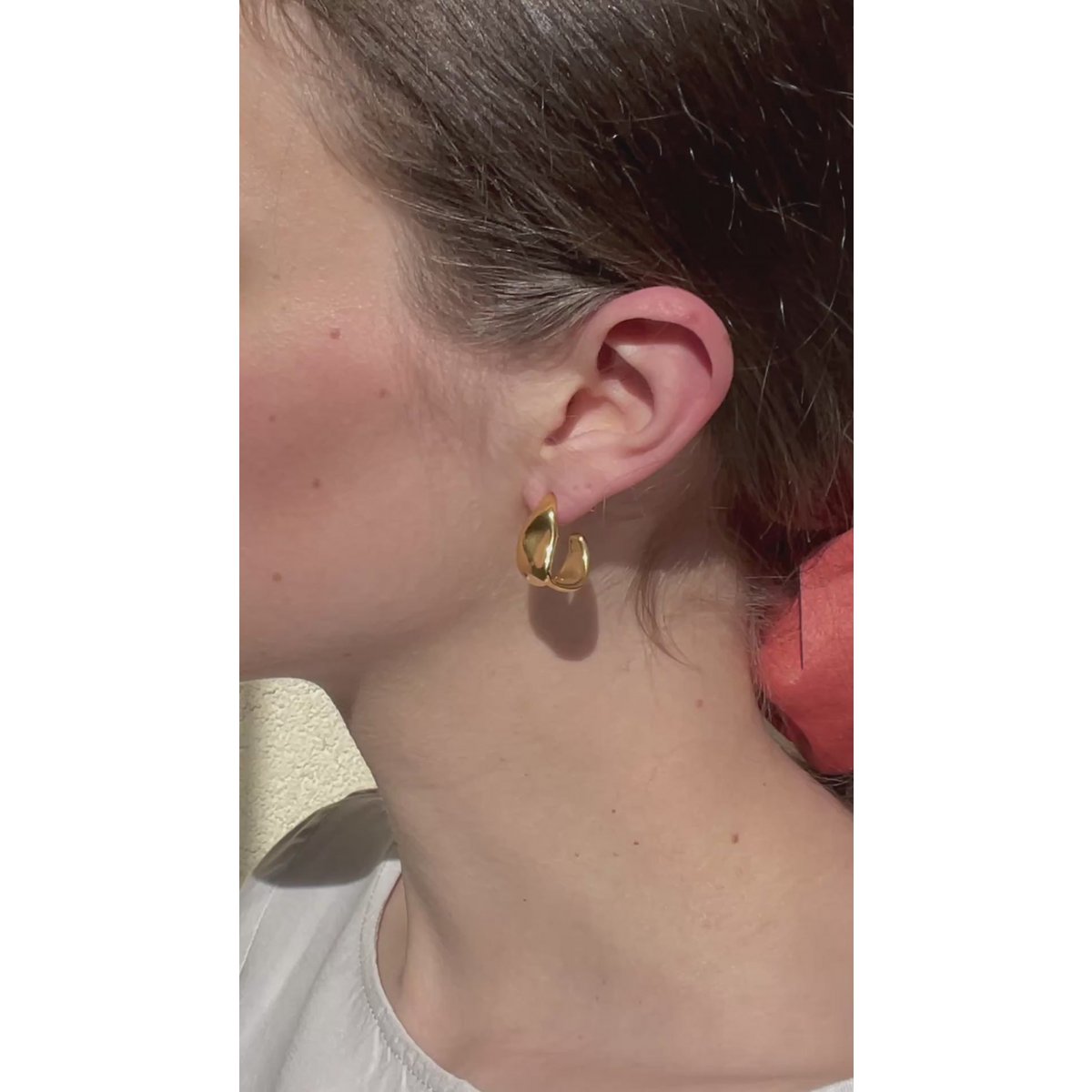 Aurelius - Hammered Gold øreringe