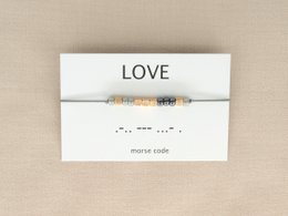 Morsecode armband love (zilver,rosé goud,goud)