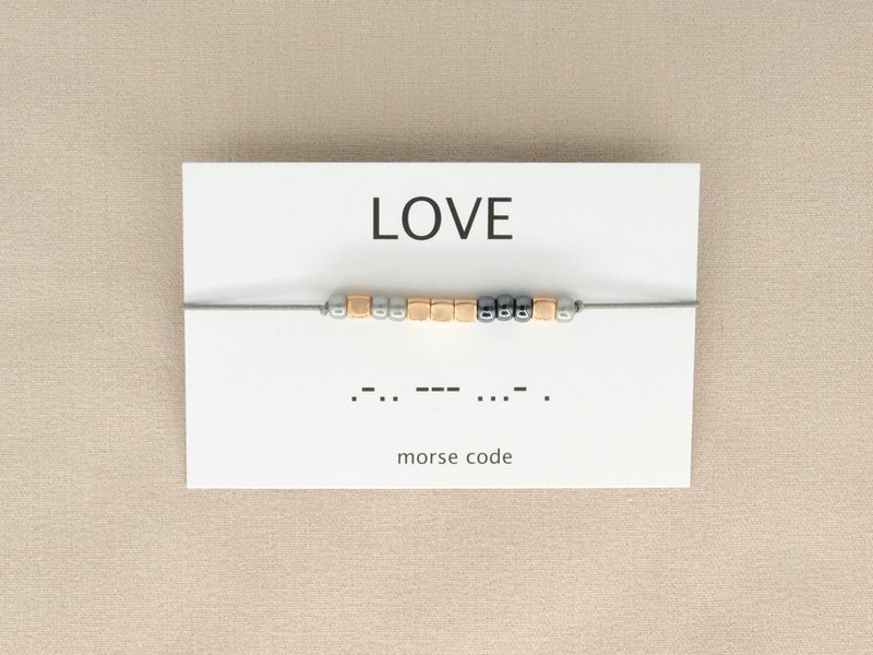 Morsecode armband love (zilver,rosé goud,goud)