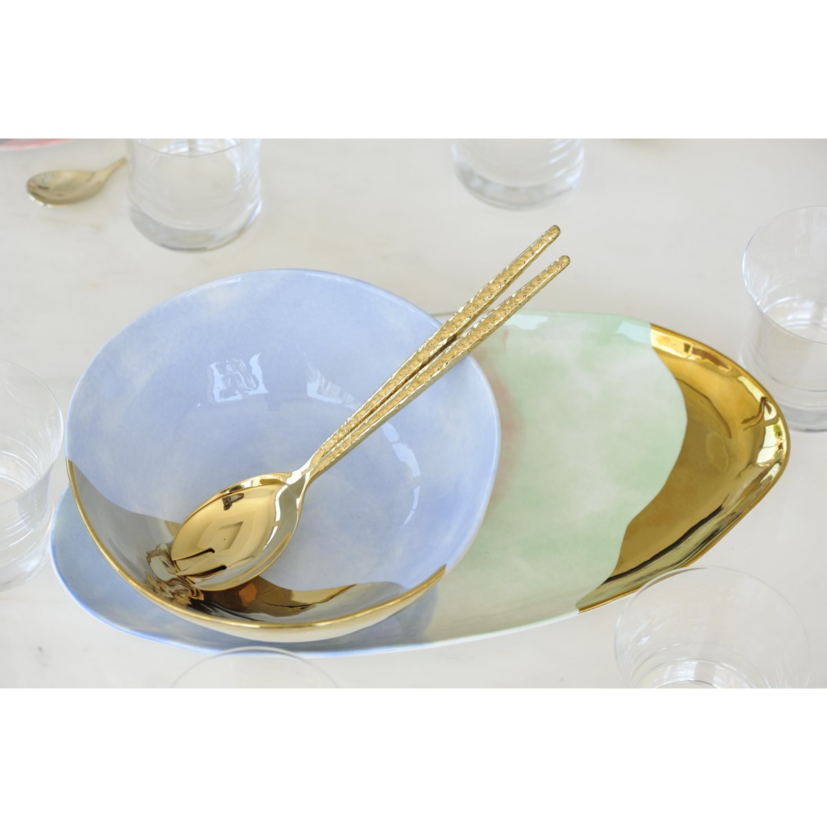 Plat ovale tricolore-Paradise