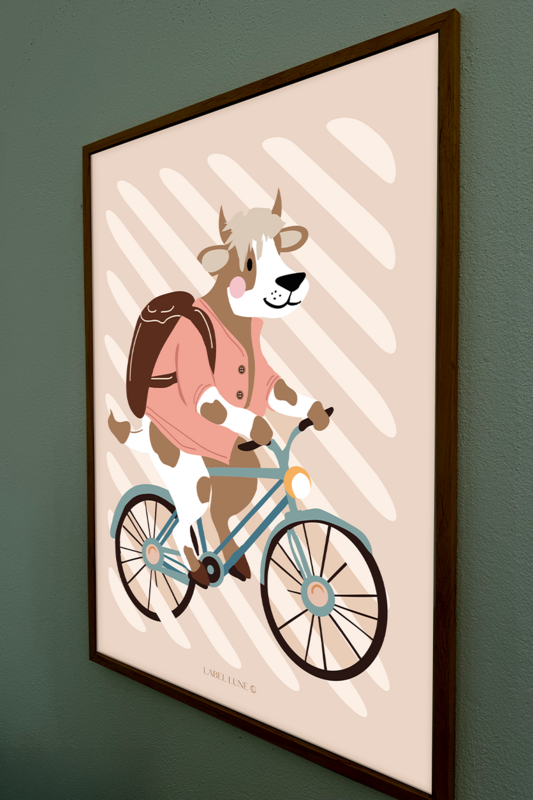 Poster Kinderzimmer - Koetje Suusie Boerderijdier