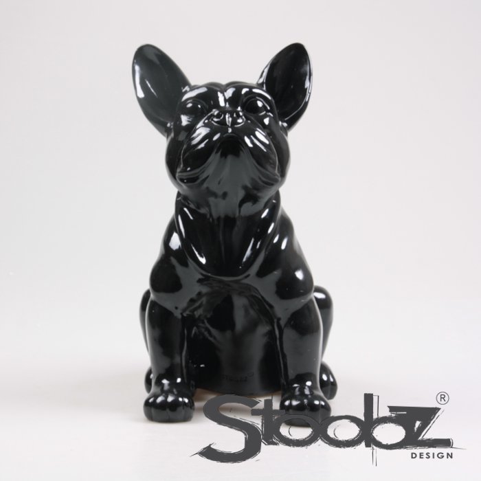 Stoobz Design French Bulldog Statue 24x20x37 cm – Black | Modern Design