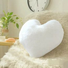 Hjertepude »Koset pude 45 x 45 cm» Blød hjertepude »Dekorative puder» Dekorative puder lavet af syntetisk pels