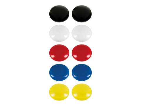 Magneet Westcott matching pak op 10st. Ø 25mmx11,8mm, 300g dop: 4-6 vel 80gr. papier