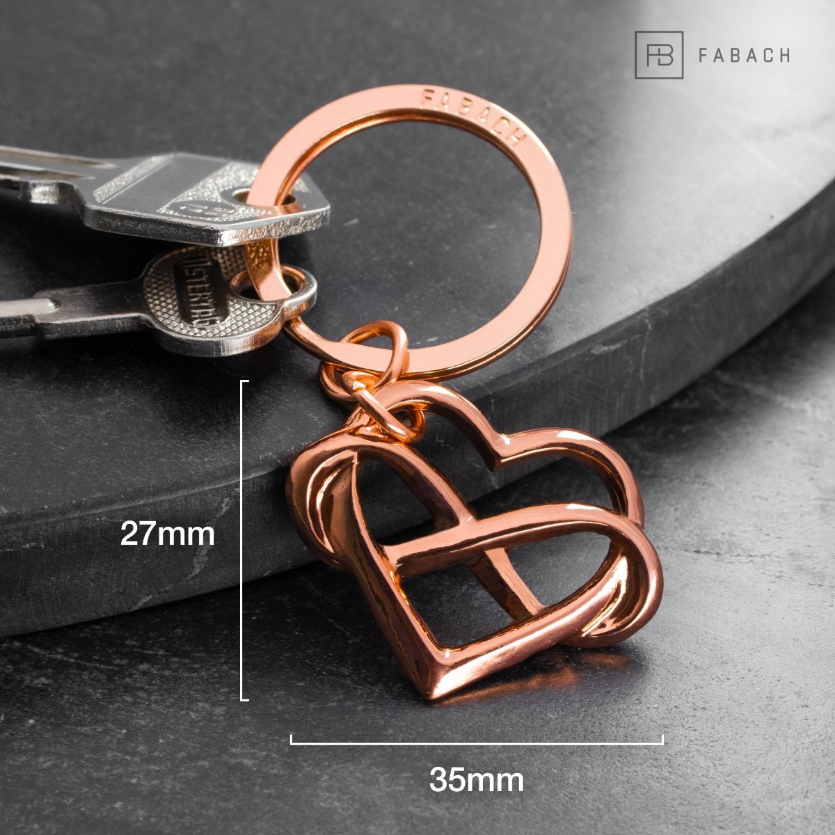 "Infinite Love" heart keychain with infinity sign - infinity pendant with heart