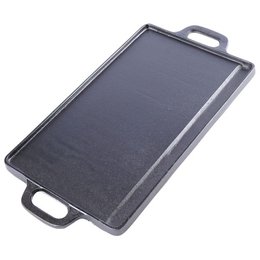 Placa de parrilla Litina de hierro fundido de doble cara 45.4x23 cm