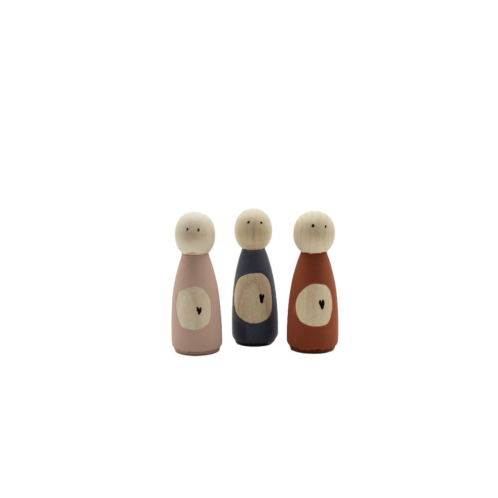 Pegdoll Mombelly Pregnant- Tuurelur Houten Poppetje Zwangerschaps aankondiging