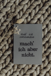 Stamped Postcard "Hab ich verstanden"
