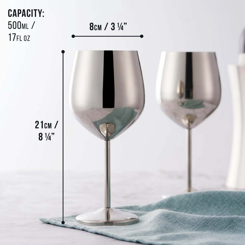 Vino in vetro argento 4x50cl