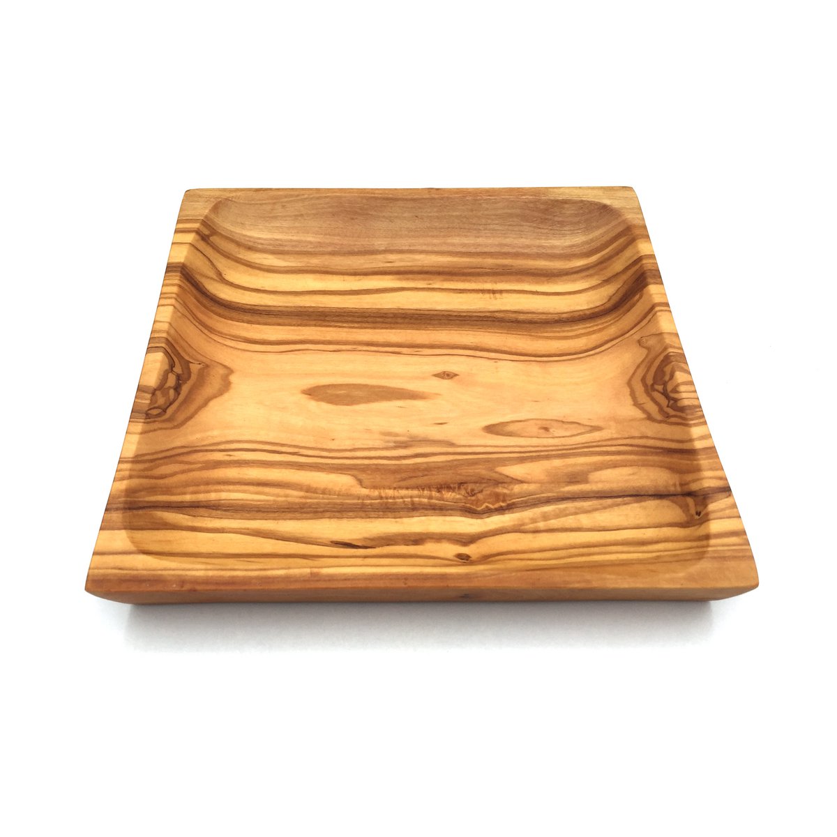 Bord 20 x 20 cm Vierkant Olijfhouten serveerbord