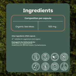Sea Moss Capsules 500 mg Organic -  60 Capsules