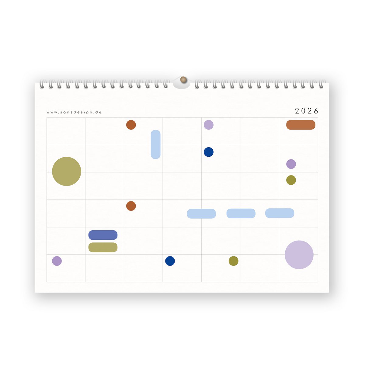 Calendario con pegatinas 2027 - A4 / A3