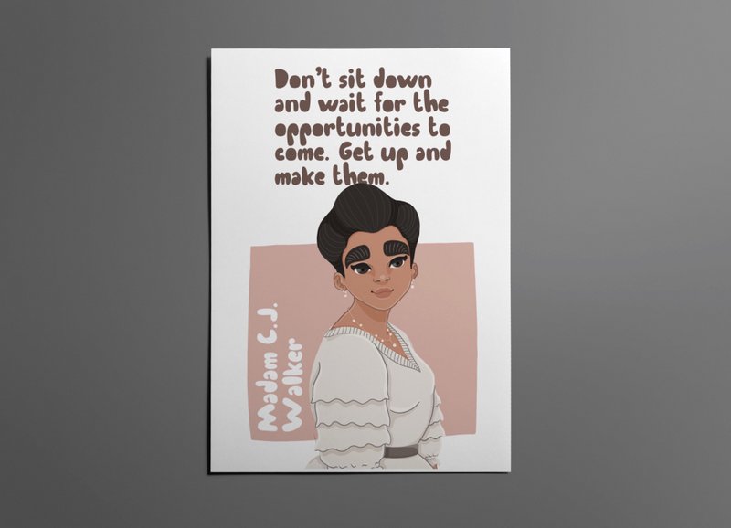 Madam C.J. Walker - Wall Art (A4)