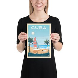 Poster vintage di Cuba - L'Avana Varadero Beach | Poster Città L'Avana Cuba
