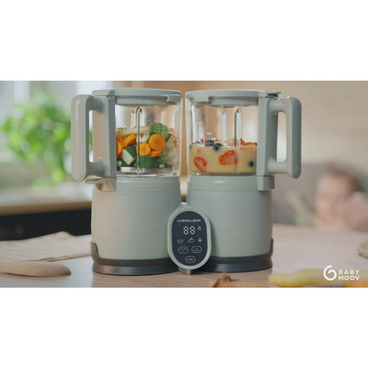 Robot w szybkim tempie - Nutribaby Glass Celadon