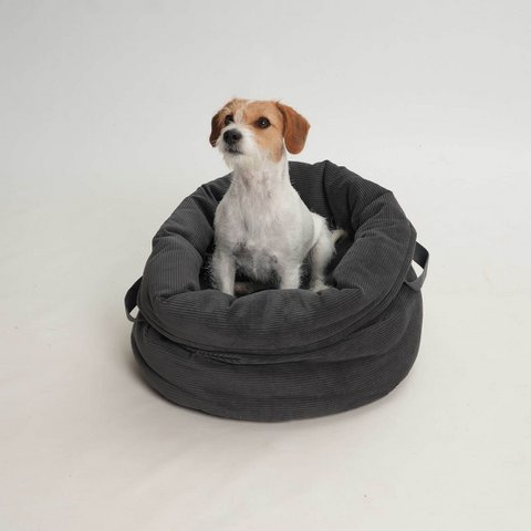 Hundekörbchen Shopper Little Basket Chelsea Cord graphit