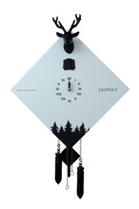 Kuckucksuhr - Black Forest - White/Black