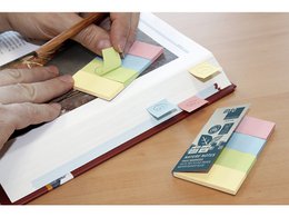 Info Page Marker papier 20x50mm, 4 kleuren recycled 100 vel per kleur