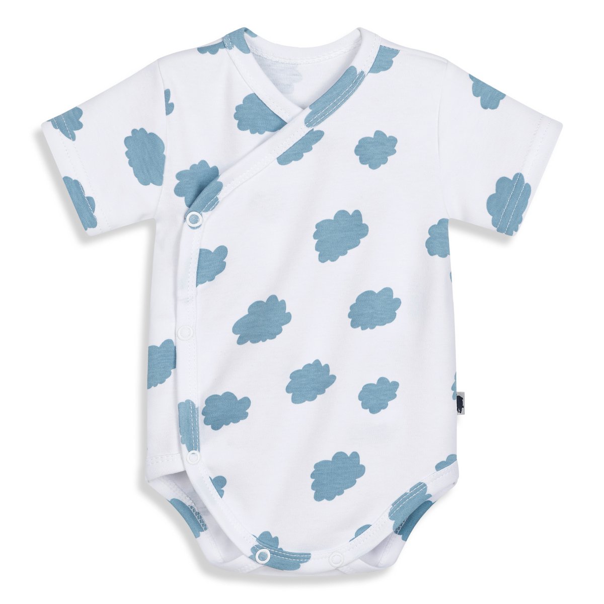 Bodysuit kimono with short sleeves