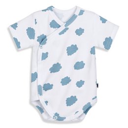 Bodysuit kimono with short sleeves
