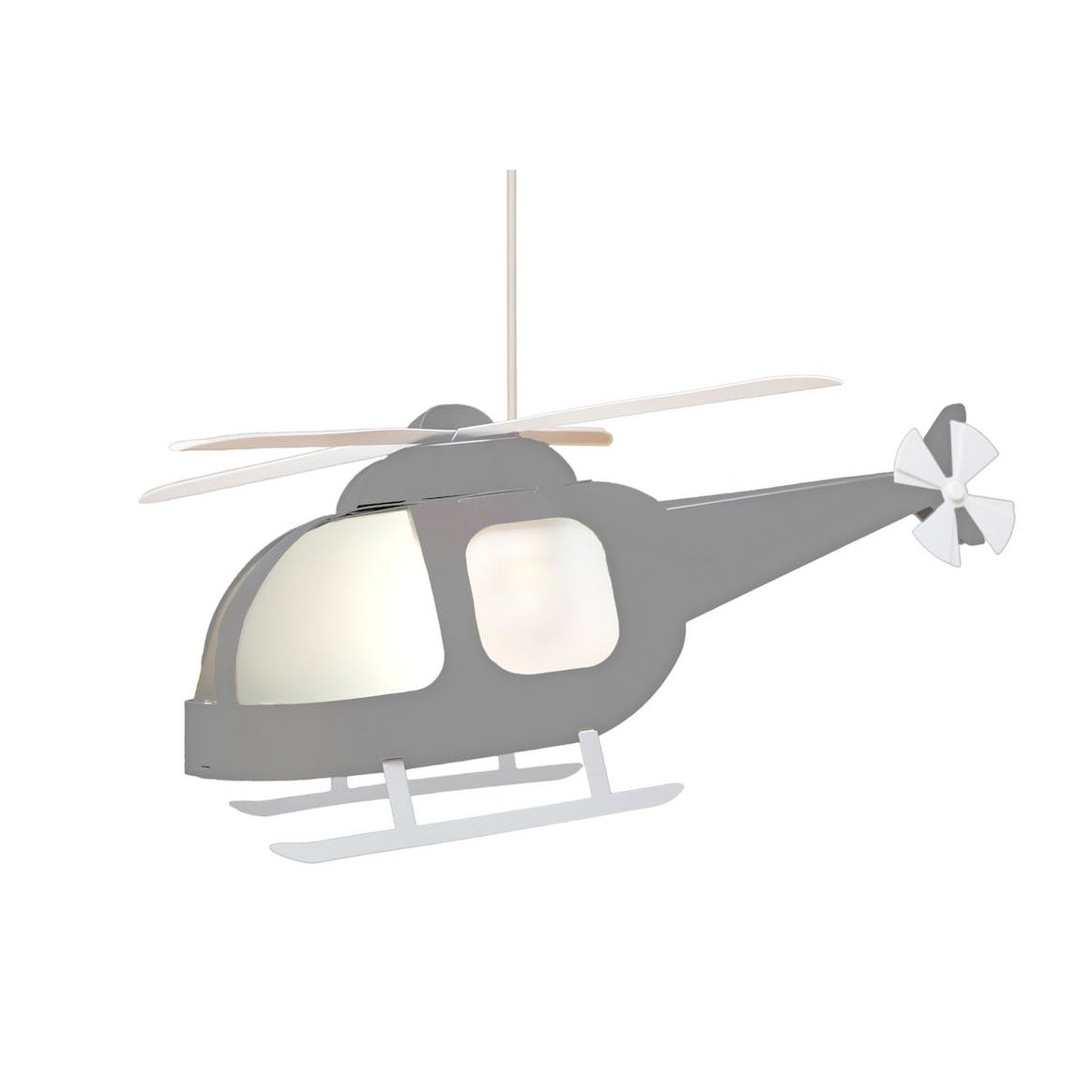 GRÅ HELIKOPTERBØRNEHÆNGELAMPE