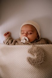 Cot blanket wool - natural / cream - 130x90 cm