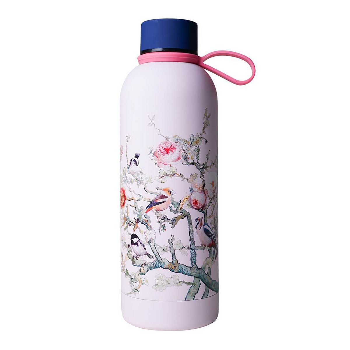 Water bottle forest birds pink