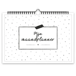 Fyllbooks Mijn Maandplanner A4 - Datumloos - Zwart-wit