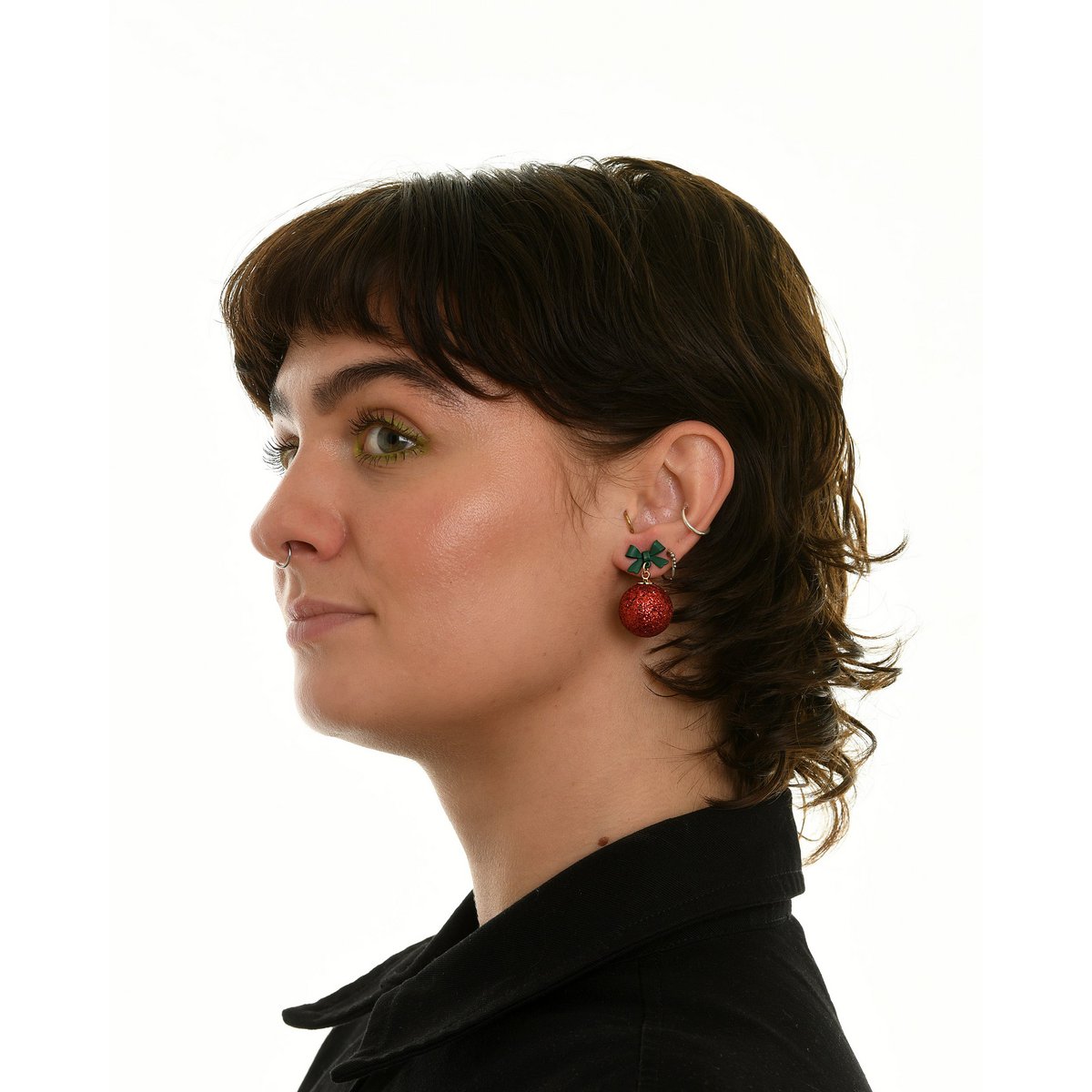 Earrings - Red ball