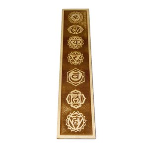 7 Chakra's oplaadplaat - Gesneden hout