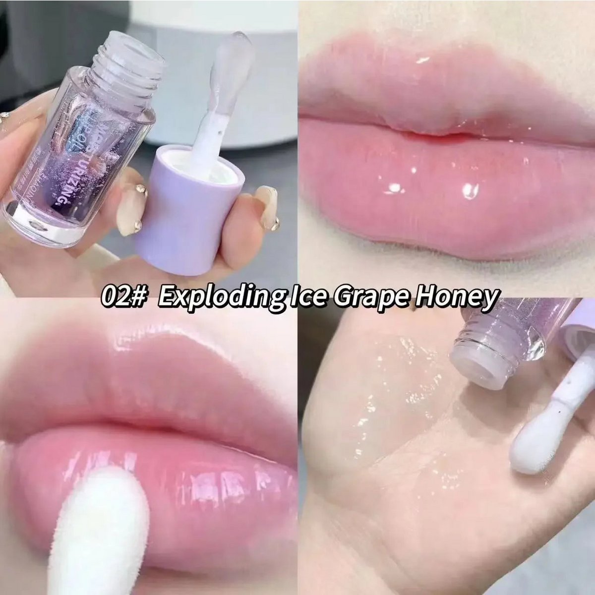 Wasser-Licht-Lipgloss-Feuchtigkeitscreme, transparenter Gelee-Spiegel, Fruchtkristall-Lippenöl, klar, feuchtigkeitsspendend, aufpolsternd, koreanisches Lippenpflege-Make-up