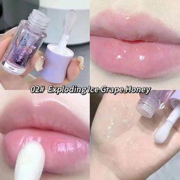 Wasser-Licht-Lipgloss-Feuchtigkeitscreme, transparenter Gelee-Spiegel, Fruchtkristall-Lippenöl, klar, feuchtigkeitsspendend, aufpolsternd, koreanisches Lippenpflege-Make-up
