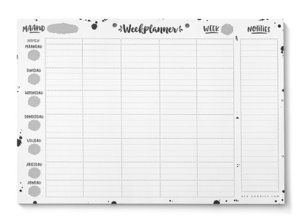 Weekly Planner Paper A4 Black White // Family Planner Family Planner