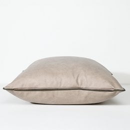 Art Leather Taupe - Vinyl Cushion - 55 X 55