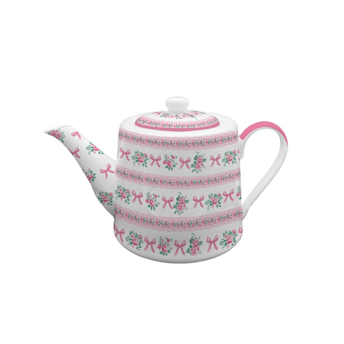 Porseleinen theepot Ribbon 1 liter Isabelle Rose