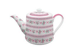 Porseleinen theepot Ribbon 1 liter Isabelle Rose