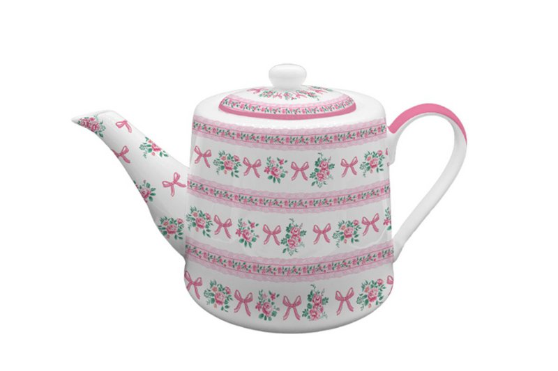 Porseleinen theepot Ribbon 1 liter Isabelle Rose