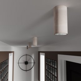 Lámpara de techo "Donoma" luz de hormigón Plata