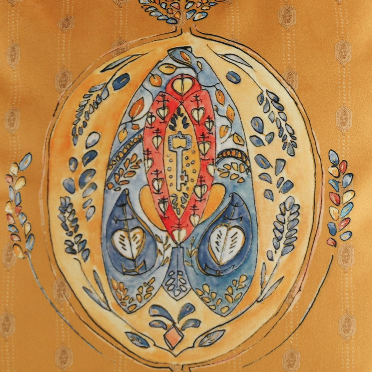 Cushion cover - 45x45 cm - SUZANNE - Ocher