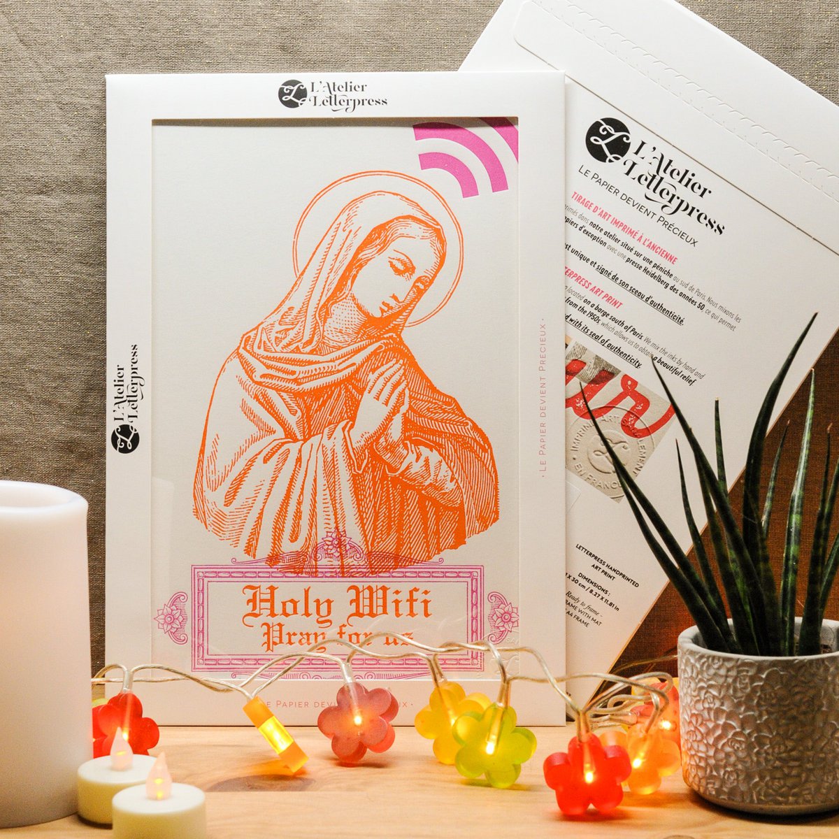 Poster A4 Buchdruck Holy Wifi