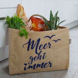 Sac à provisions Domelo Jute Bag. Sac à l'acheteur de jute. Grand panier d'achat / sac de plage à eau grande. Sac de bain XXL / Cadeaux de sacs à provisions pour les femmes.